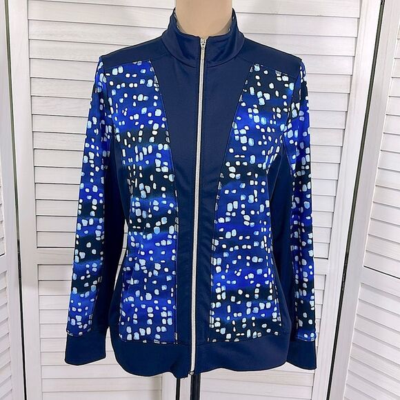 Zenergy By Chico’s Jacket Size 1 (8) Activewear Stretch - Picture 2 of 15